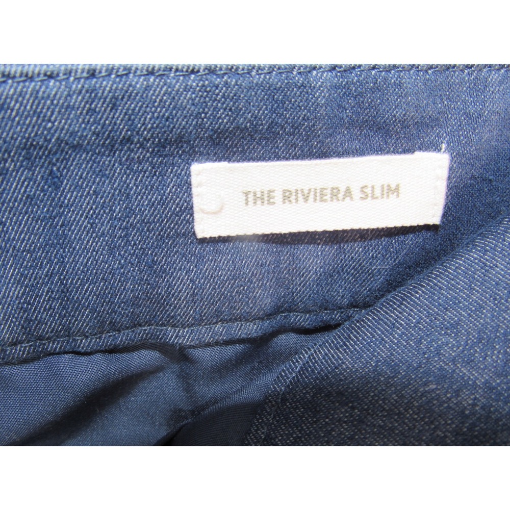 Loft The Riviera Slim Blue Nautical Anchor Button Cropped Pants Womens 8P - Picture 6 of 7